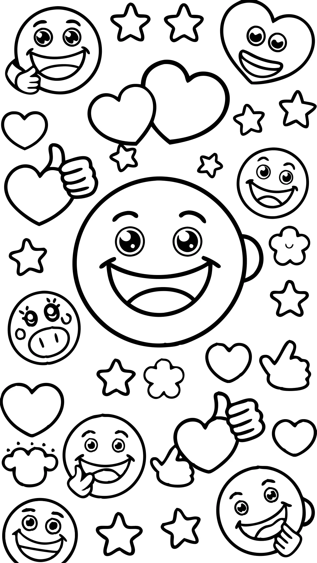 emoji coloring page